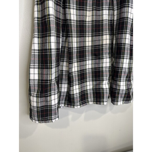 Lands' End Girls Blue Green Plaid Sleeveless Dress Pleated Button Size 7 Holiday - Picture 2 of 8